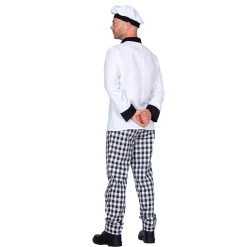NEU Herren-Kostüm Koch mit Hose, Oberteil und Kochmütze, Gr. S