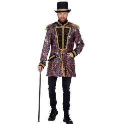 NEU Herren-Kostüm Luxus Pailletten-Jacke, mehrfarbig, Größe S