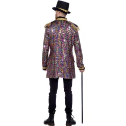 NEU Herren-Kostüm Luxus Pailletten-Jacke, mehrfarbig, Größe S