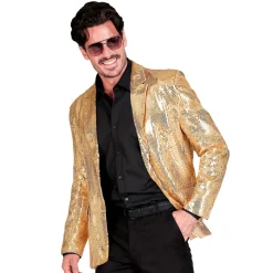 NEU Herren-Kostüm Pailletten-Jacke gold, Gr. S