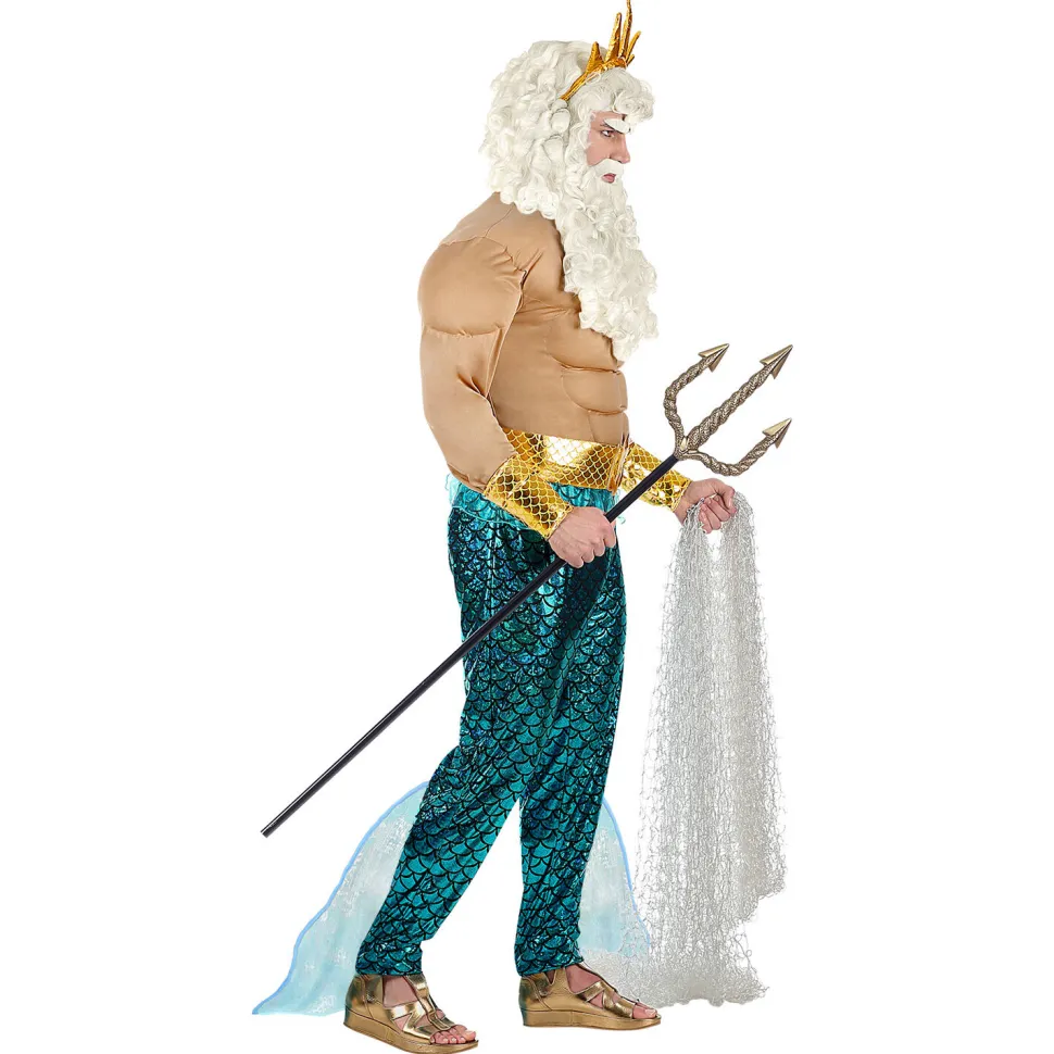 NEU Herren-Kostüm Poseidon / Wassermann, Muskelshirt mit Hose, Gürtel, Armschmuck und Krone, Gr. S