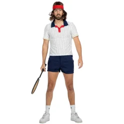 NEU Herren-Kostüm Retro Tennis-Spieler, inkl. Hose und Oberteil, Größe: 48