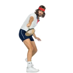 NEU Herren-Kostüm Retro Tennis-Spieler, inkl. Hose und Oberteil, Größe: 48