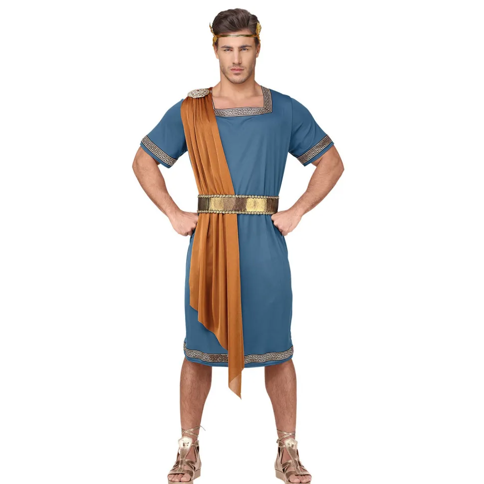 NEU Herren-Kostüm römischer Imperator, Tunika mit Schärpe, Gürtel, Lorbeerkranz, Gr. S