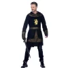 NEU Herren-Kostüm Schwarzer Ritter, Oberteil mit Kapuze, Gr. S