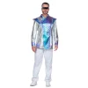 NEU Herren-Kostüm Space-Jacke, metallic-silber-irisierend, Gr. S