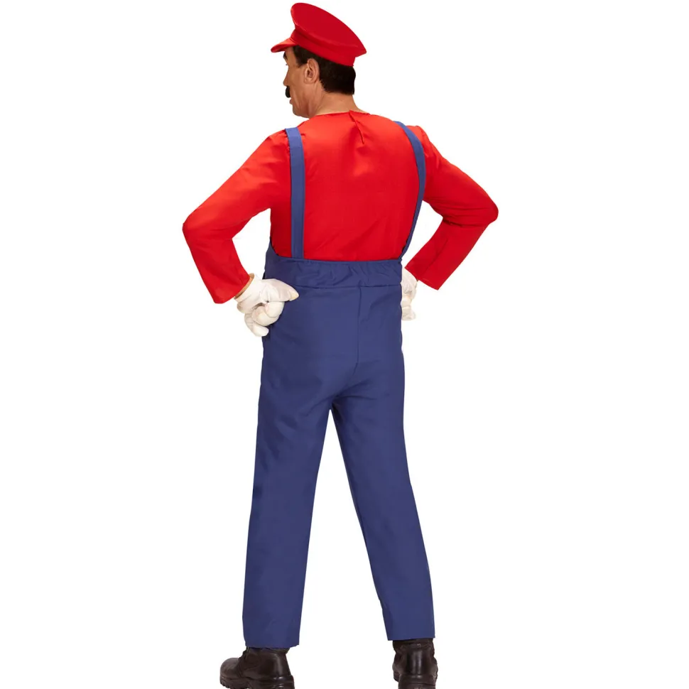 NEU Herren-Kostüm Super-Klempner, mit Overall, Shirt und Hut, Gr. M