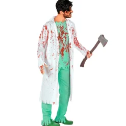 NEU Herren-Kostüm Zombie-Arzt, mit Kittel, Hemd, Hose und Handschuhen, Gr. M-L