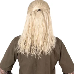 NEU Herren-Perücke Krieger, lang mit Strähnen, blond meliert, größenverstellbar