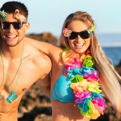 NEU Hulakette/Hawaiikette/Blumenkette Deluxe, bunt
