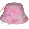 NEU Hut Alte Dame, rosa mit Feder und Perlenschmuck