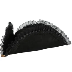 NEU Hut Dreispitz Captain Blackbeard in schwarz mit Spitze, Einheitsgröße