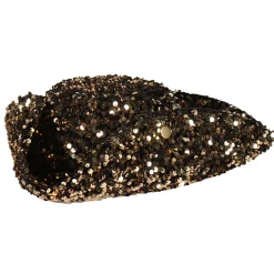 NEU Hut Dreispitz Deluxe mit Pailletten in gold-schwarz, Kopfweite 57-58cm