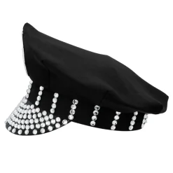 NEU Hut/Mütze Glamour Polizistin, mit Schmucksteinen
