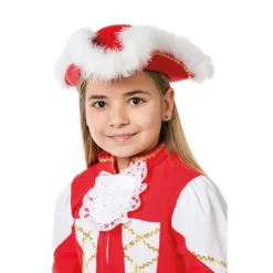 NEU Hut Tanzmariechen für Kinder, rot mit goldener Borte