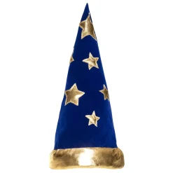 NEU Hut Zauberer für Kinder, blau mit goldenen Sternen
