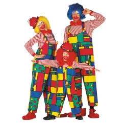 NEU Kinder-Kostüm Clown-Latzhose Mondrian, bunt, Gr. 116