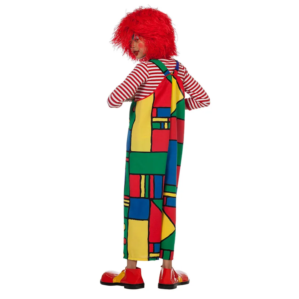 NEU Kinder-Kostüm Clown-Latzhose Mondrian, bunt, Gr. 116