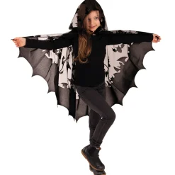 NEU Kinder-Kostüm Fledermaus-Umhang mit Kapuze, schwarz, Gr. 128