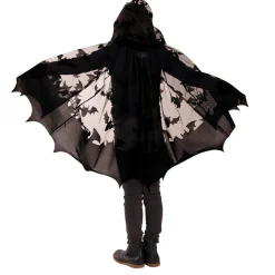 NEU Kinder-Kostüm Fledermaus-Umhang mit Kapuze, schwarz, Gr. 128