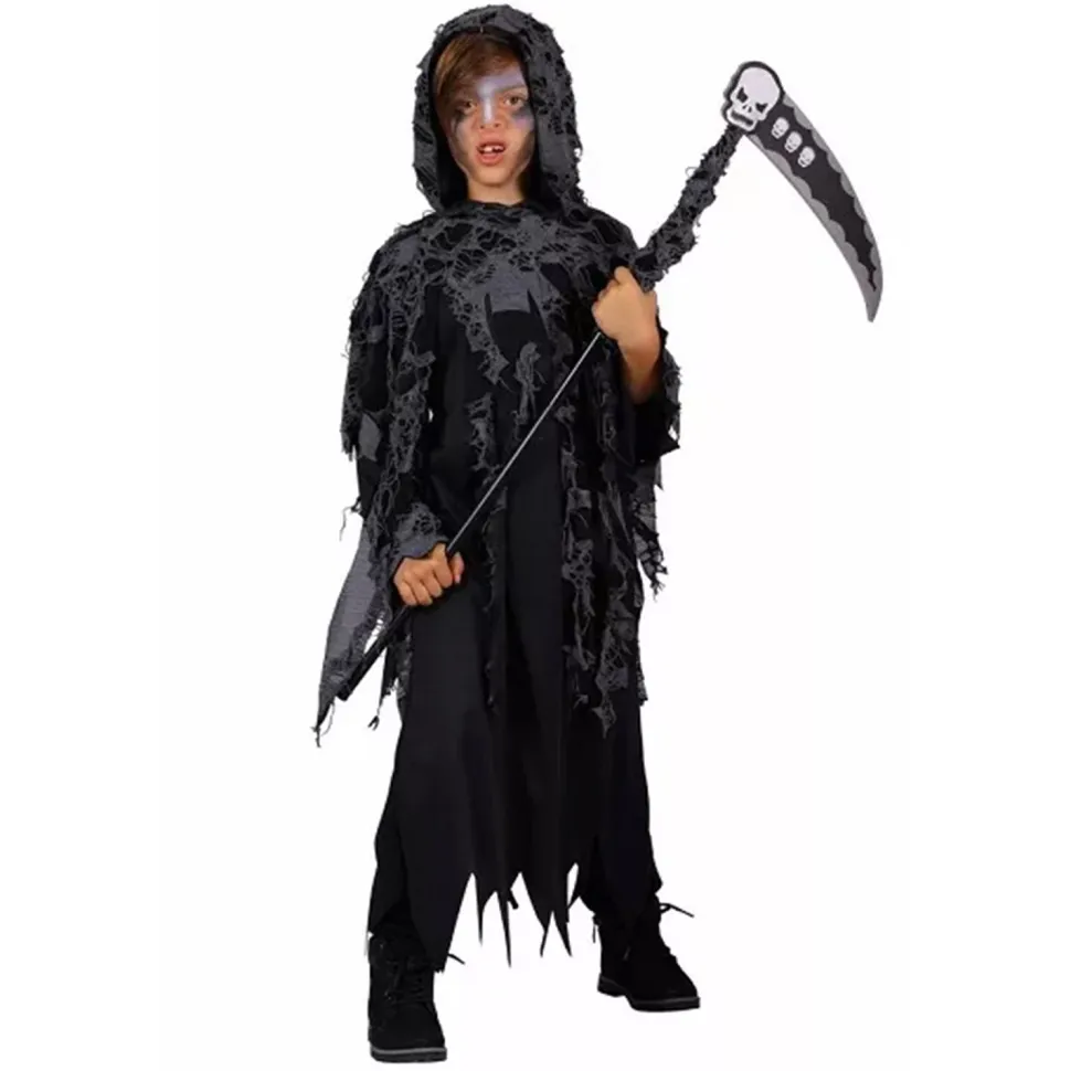 NEU Kinder-Kostüm Halloween Tod, inkl. Kapuze, Größe: 98-104