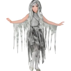 NEU Kinder-Kostüm Ketten-Geist, Kleid mit Kapuze, inkl. Kette, Gr. 128