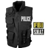 NEU Kinder-Kostüm schusssichere Weste SWAT / Police / FBI, mit wechselbaren Badges, Gr. 140