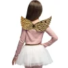 NEU Kinder-Kostüm Set Engelchen mit Flügel und Tutu, gold, Einheitsgröße