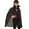 NEU Kinder-Kostüm Umhang Basic, ca. 75cm, schwarz mit Stehkragen