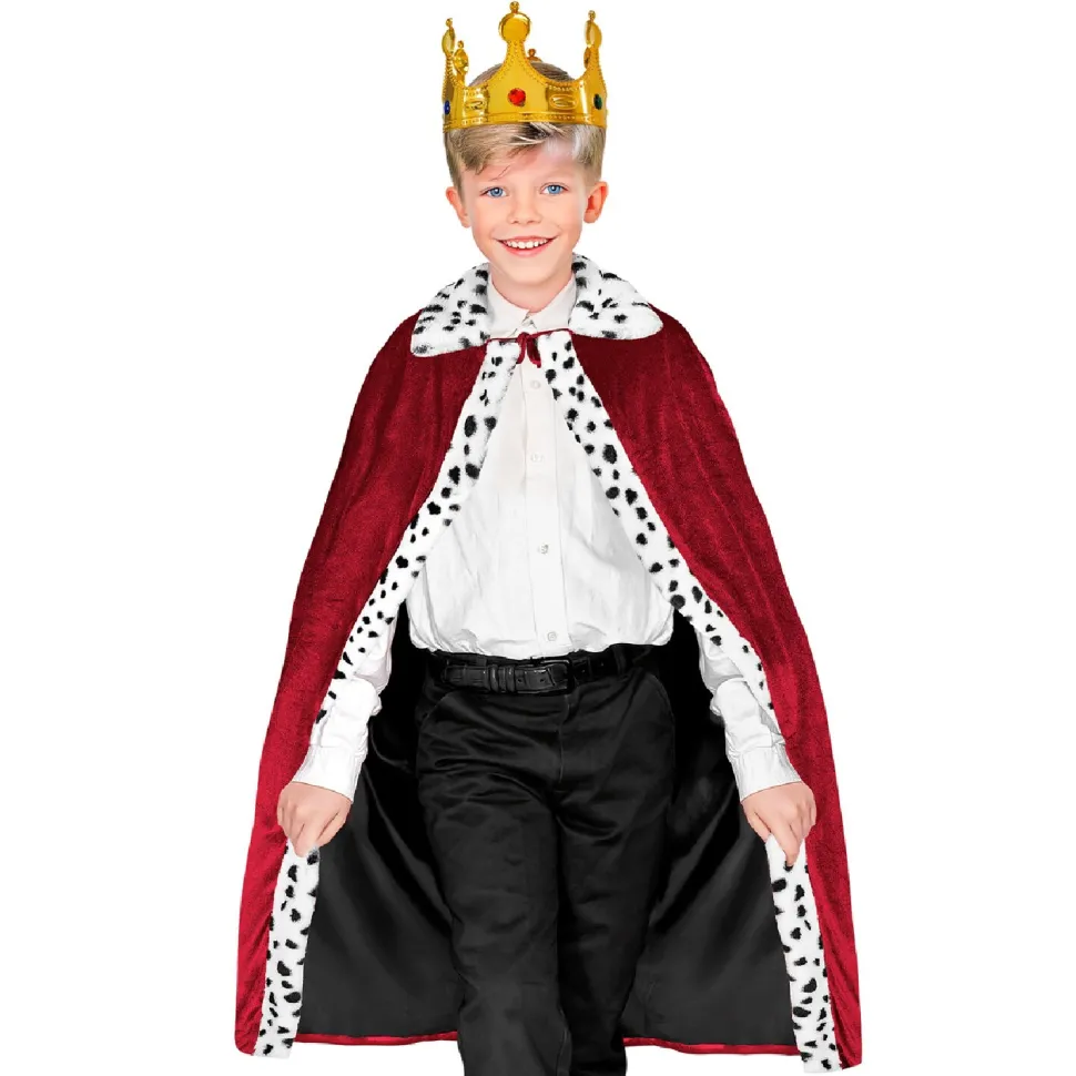 NEU Kinder Kostümumhang König / Königin, 90cm, bordeaux
