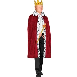 NEU Kinder Kostümumhang König / Königin, 90cm, bordeaux