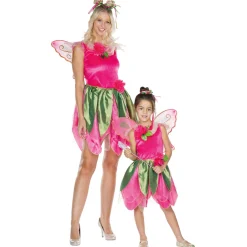 NEU Kinder-Kostüm Waldfee, Kleid mit Flügeln, pink, Gr. 104