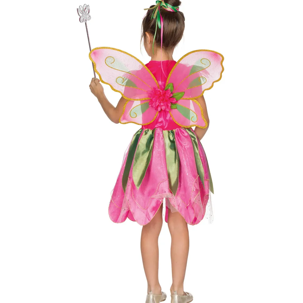 NEU Kinder-Kostüm Waldfee, Kleid mit Flügeln, pink, Gr. 104