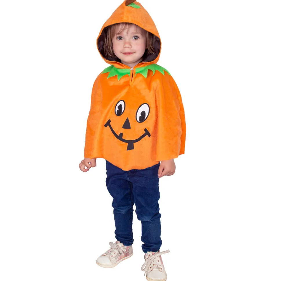 NEU Kleinkind-Cape Kürbis mit Kapuze, orange, bis Gr. 104
