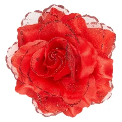 NEU Kostüm-Zubehör rote Rose auf Haarspange