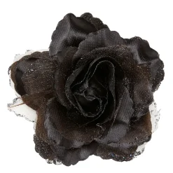 NEU Kostüm-Zubehör schwarze Rose auf Haarspange