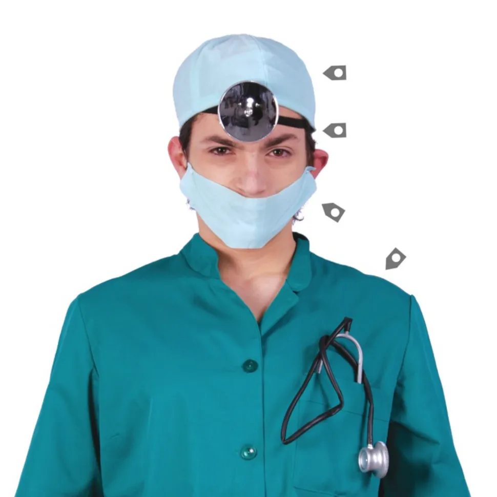 NEU Kostüm-Zubehör-Set Arzt / Chirurg, 4-teilig