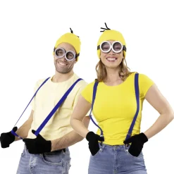 NEU Kostüm-Zubehör Set Mini Buddie, 4tlg mit Mütze, Handschuhen, Hosenträger und Brille