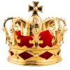 NEU Krönchen gold mit rotem Samt, ca. 8,5cm, mit Haarclips