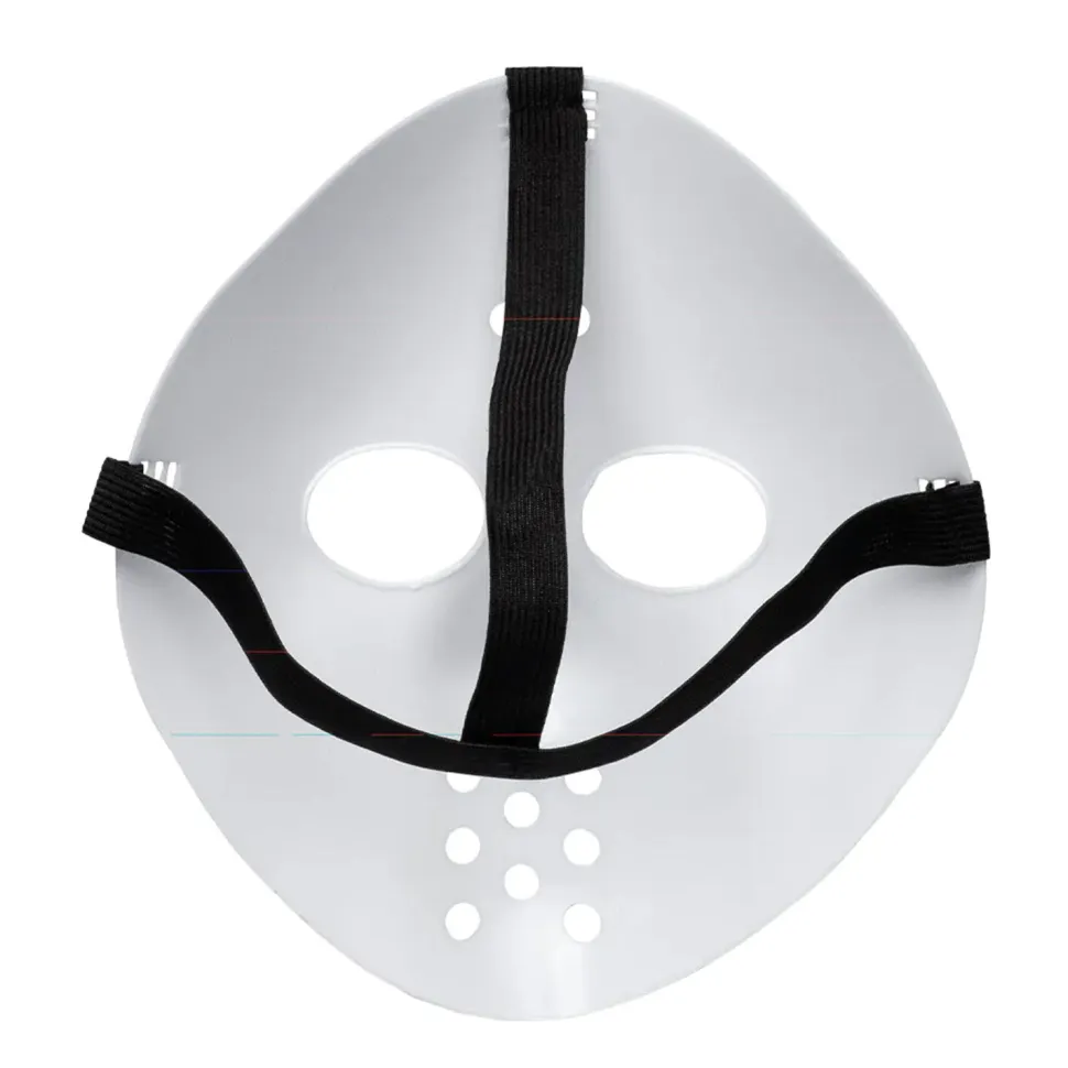 NEU Kunststoff-Maske Hockey, weiß, mit elastischem Band