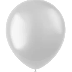 NEU Latex-Luftballons glänzend, 33cm, weiß, 100 Stück, Metallic-Ballons