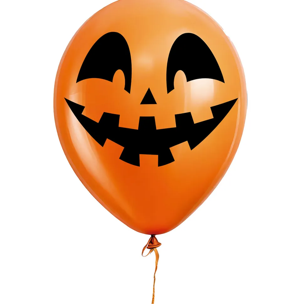 NEU Latex-Luftballons Halloween Kürbis, orange, ca. 30cm, 10 Stück