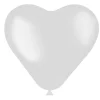 NEU Latex-Luftballons in Herzform, 25cm, weiß, 8 Stück, Herzballons