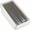 NEU Leuchterkerze, 1 Stück, Höhe 25 cm, Ø 2,2 cm, Farbe: Silber