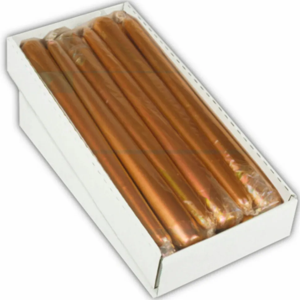 NEU Leuchterkerze, 1 Stück, Höhe 25 cm, Ø 2,2 cm, Farbe: Gold