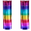 NEU Luftschlangen Regenbogen metallic, 4m, 2 Stück