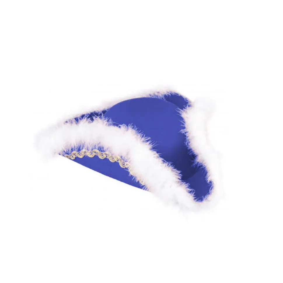NEU Mariechen-Dreispitz / Funkenhut mit Goldborte, blau, KW 53-54