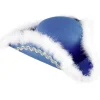 NEU Mariechen-Dreispitz / Funkenhut mit Silberborte, blau, KW 53-54