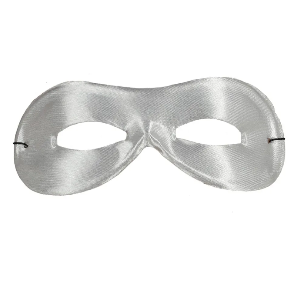 NEU Maske Bandit / Superheld, Augenmaske mit Gummizug, Silber