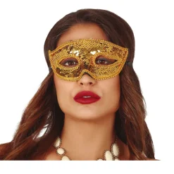 NEU Maske mit Pailletten, gold